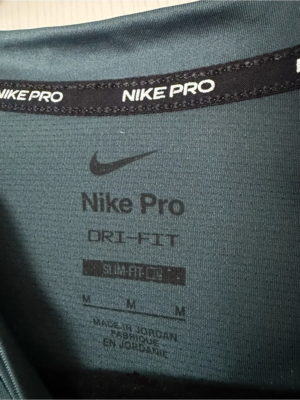 Nike Men's Dri-FIT Tight Long-Sleeve Fitness Top Dark Teal - Medium